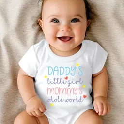 Lillypupp Unisex White Cotton Printed Short Sleeves Bodysuit image 3