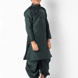 Uri and MacKenzie Boys Regular Pure Cotton Kurta with Dhoti Pants image 5