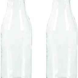 1ST TIME Set Of 4 Transparent Glass Freezer Safe Water Bottle image 5