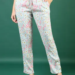 V-Mart Women Printed Mid Rise Trousers-image-93