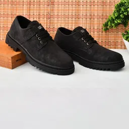 OZJI Men Solid Round Toe Lace-Ups Derbys-picture-16