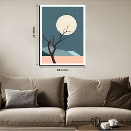 Chalk My Theme Blue & Beige 1 Piece Wood Other Wall Paintings-picture-35