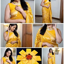 Mufa Woven Design Zari Art Silk Banarasi Saree-picture-33