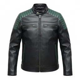 Goatter Men Leather Biker Jacket-image-0