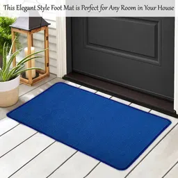 kuber industries Kuber Maroon & Blue 3 Pieces Anti Skid Doormats image 4