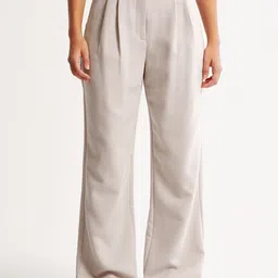 FNOCKS Women Relaxed Loose Fit High-Rise Pleated Trousers-picture-36
