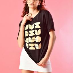 HERE&NOW Women Printed Bio Finish T-shirt-picture-29