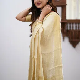 CANIZZARO Woven Design Zari Silk Blend Banarasi Saree image 5