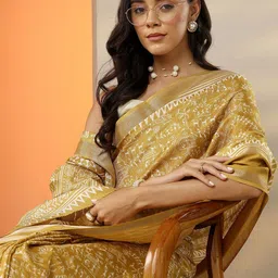 Libas Women Warli Printed Zari Saree image 4