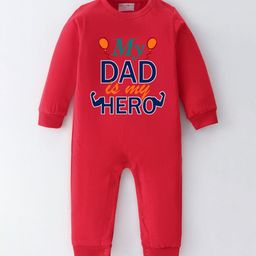 BLUSHES Infants Fathers Day Printed Pure Cotton Romper-picture-15