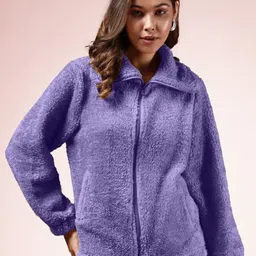 The Dry State Women Mock Collar Front-Open Sweaters-image-84