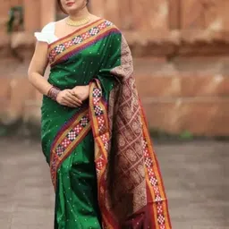 Jatin Fashion Woven Design Zari Art Silk Handloom Sambalpuri Saree-picture-40