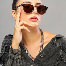 RESIST EYEWEAR Unisex Round Sunglasses with UV Protected Lens image 2