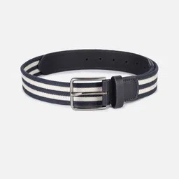 Peter England Men Striped Leather Belt image 2
