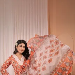 SHISHKALA Women Ethnic Motifs Printed Regular Kurta with Trousers & With Dupatta image 3