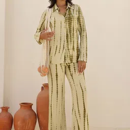 Flabae Yamina Shibori Tie & Dye Long Sleeves Shirt With Trouser-picture-33