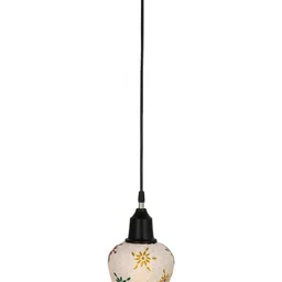 1ST TIME White & Red Textured Bell Shaped Hanging Ceiling Lamp-picture-22