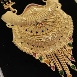 MADHURAM FASHION Gold-Plated Brass Artificial Beads Mangalsutra image 2