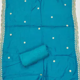 KALINI Embroidered Unstitched Dress Material image 4