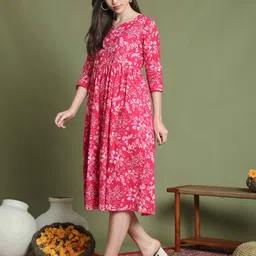 Rajnandini Floral Print A-Line Dress image 5