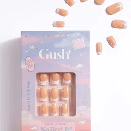 Gush Beauty Nailed It 24Pcs Medium Square Press On Nails- French Gems image 1