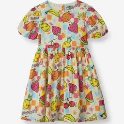 The Souled Store Summer Sweet Girls Print Fit & Flare Dress-image-99