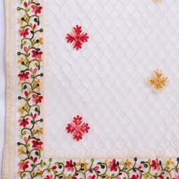 VAIRAGEE Floral Embroidered Net Saree image 4