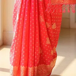 Anouk Rustic Ethnic Motifs Zari Banarasi Saree image 3