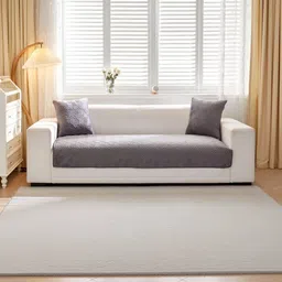 HOMETHREADS Grey & Grey Sofa Cover-image-35