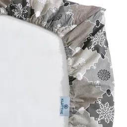 Klotthe Grey & White Geometric Printed 400 TC Cotton King Bedsheet Set 2.50 m x 2.25 m image 2