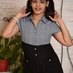 TeenTrums Girls Checked Basic Jumpsuit image 2