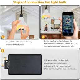 laxmi gold 5 W Bluetooth Round B24 LED Bulb image 3