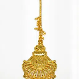 Mansi Jewl Point Gold-Plated Floral Design Maang Tikka-image-73