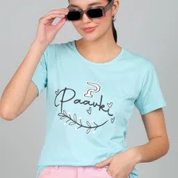 PAAVKI Pack Of 3 Typography Printed Round Neck Cotton Regular Fit T-shirts image 2