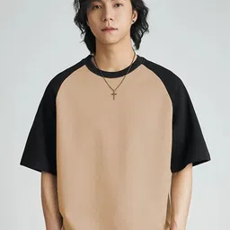 Genzy Men Drop-Shoulder Sleeves Raw Edge T-shirt-picture-25