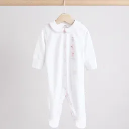 NEXT Infant Pack of 3 Printed Pure Cotton Sleepsuit image 2