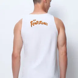 Bewakoof Men Official Cartoon Network Merchandise Rock N Roll Graphic Printed Gym Vest image 2