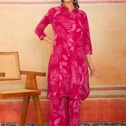 LABEL ADRIJA Women Pure Cotton Kurti & Trousers-picture-39