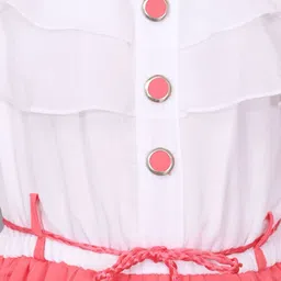 UC ENTERPRISES Colourblocked Bell Sleeve Fit & Flare Midi Dress image 2