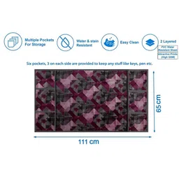 The Furnishing Tree Maroon Printed Refrigerator Cover image 2