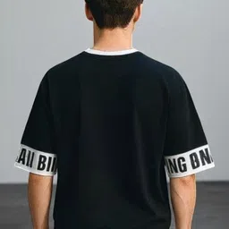 FASHIUM Men Printed Drop-Shoulder Sleeves T-shirt image 4