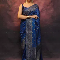 Moda Rapido Woven Design Silk Blend Banarasi Saree-picture-34
