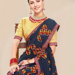 Anouk Rustic Poly Georgette Saree image 4