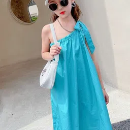 StyleCast x Revolte Girls One Shoulder Cotton A-Line Dress-picture-45