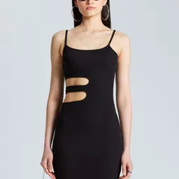 ZOMODA Women Bodycon Black  Mini Dress-image-86