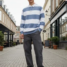 glitchez Striped Oversized Pullover image 5