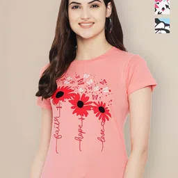 Metronaut Women Typography 3 Printed Applique T-shirt-picture-36