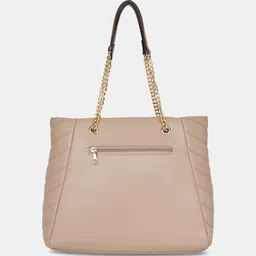 Forever Glam by Pantaloons Colourblocked PU Oversized Structured Shoulder Bag with Quilted image 3