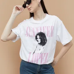 Ginger by Lifestyle Women Graphic Printed Oversized Cotton T-shirt-picture-40