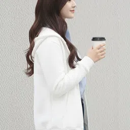 Parona Women Fleece Lightweight Open Front Jacket image 4